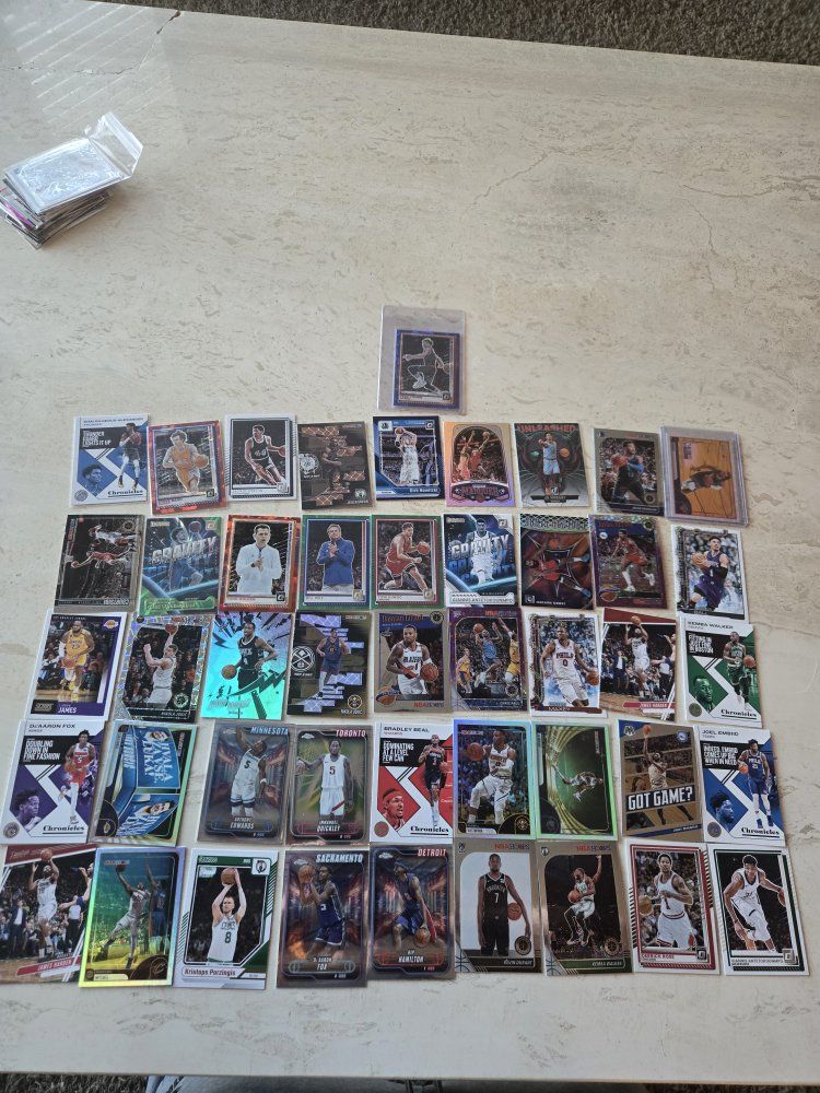 Assorted NBA Basketball Trading Cards Lot (Panini, Donruss, Prizm) over 375 cards rookies stars inserts parallels 