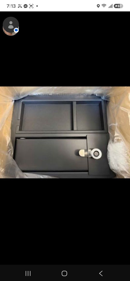 Gun Safe Box Toyota Tundra Center Console Fingerprint Pistol Security Case Biometric Safety Lock