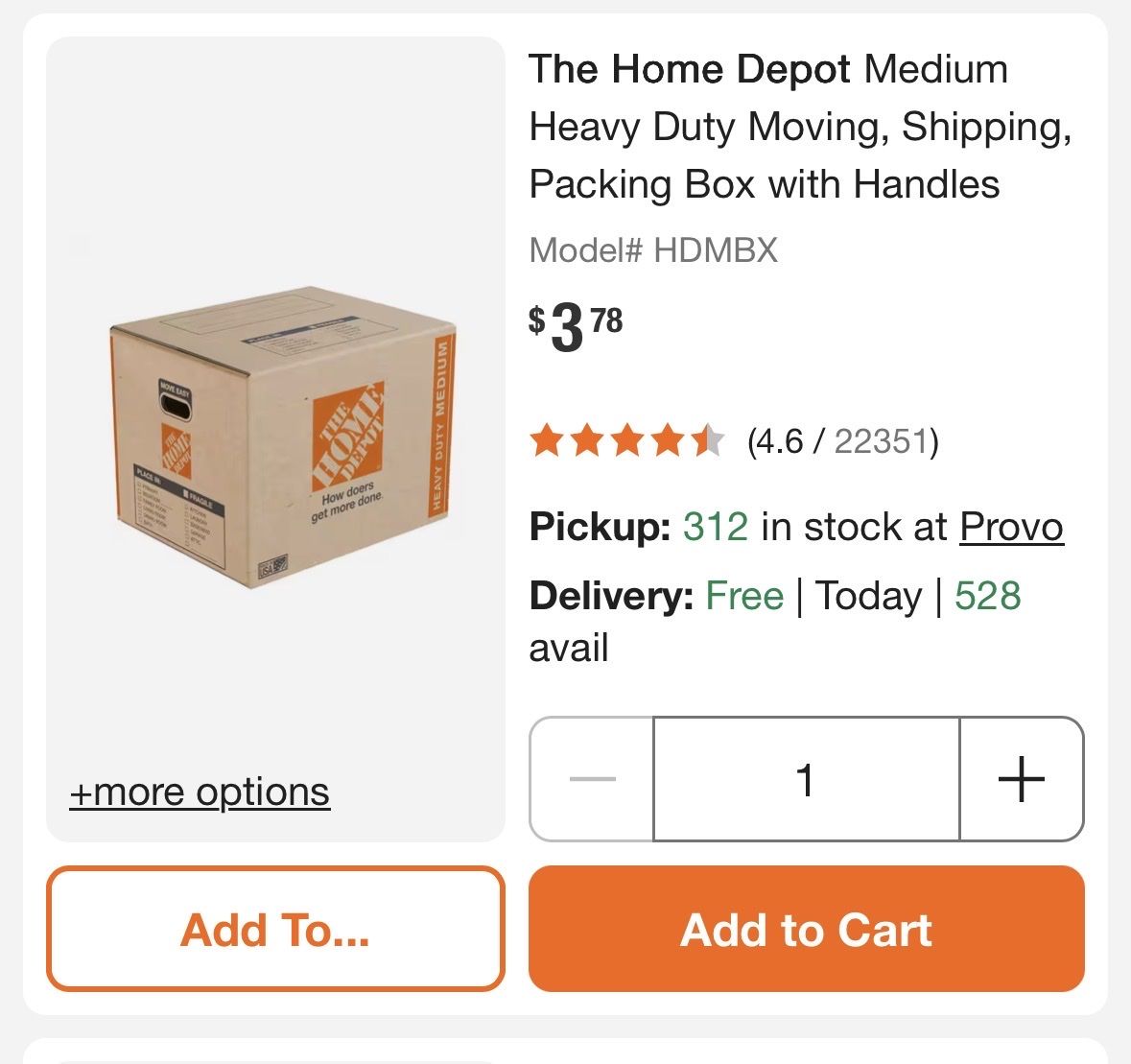 Moving Boxes w Handle