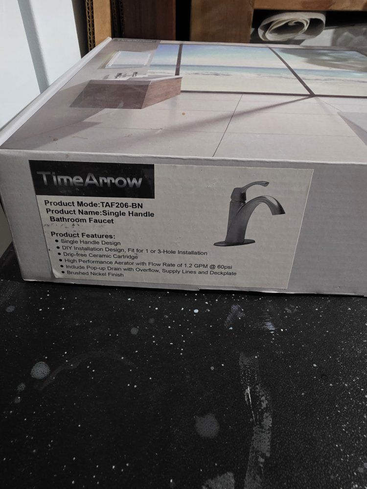 Time Arrow TAF206-BN Single Handle Bathroom Faucet, Brushed Nickel Finish, DIY Install
