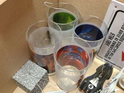 Star Trek Christmas ornaments cups sign remote and