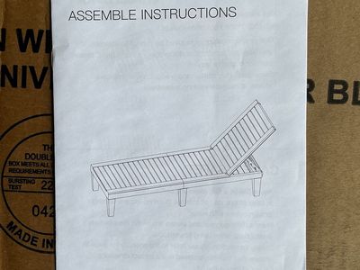 Black Wooden Adjustable Outdoor Chaise Lounge
