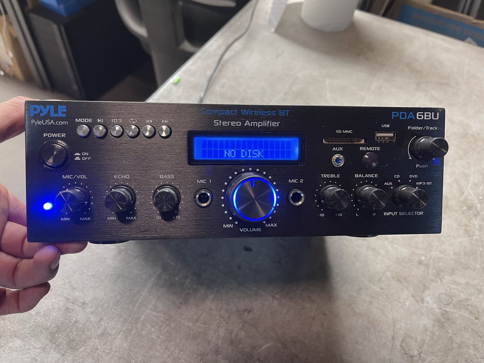 Pyle Bluetooth Stereo Amplifier - 200W - USB/SD/FM