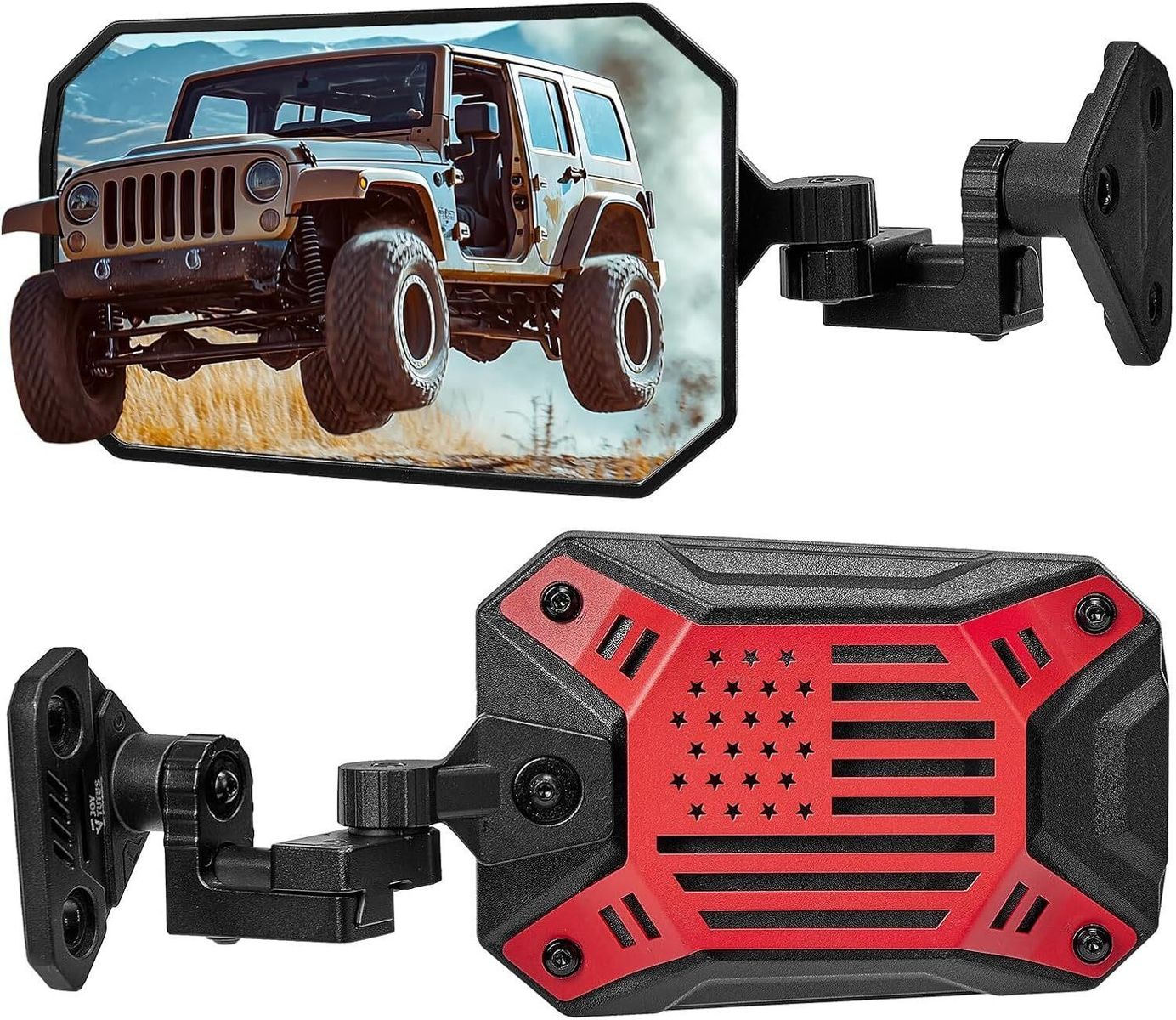 JOYTUTUS Wrangler Mirrors Off/On Red
