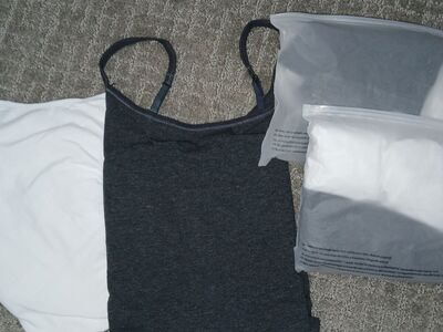 womens 2 pack cami tanks. gray and white XL new