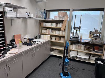 Storage cabinet 10’ section with countertop