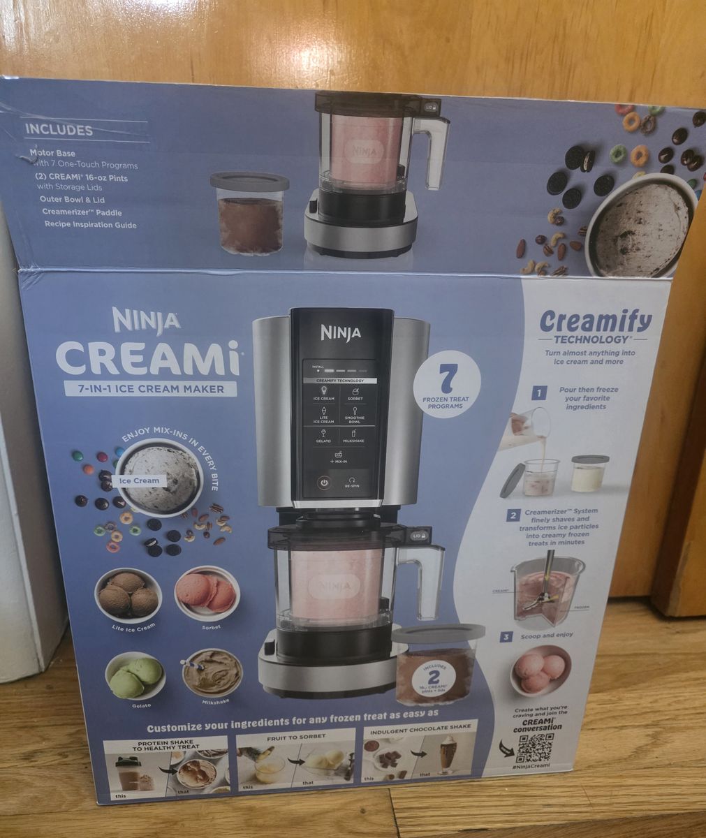 New Ninja CREAMi Ice Cream Maker 7 in 1