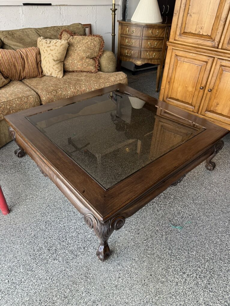 Wood And Glass High Quality Coffee Table