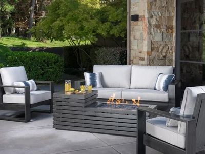 SunVilla Clifton 4-piece Fire Outdoor Patio Seating Set