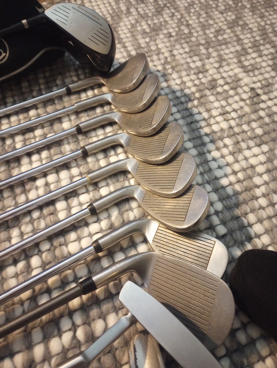 Full set of replica TaylorMade pure still irons, Driver, PWedge and pick a putter. + 25 golf balls.