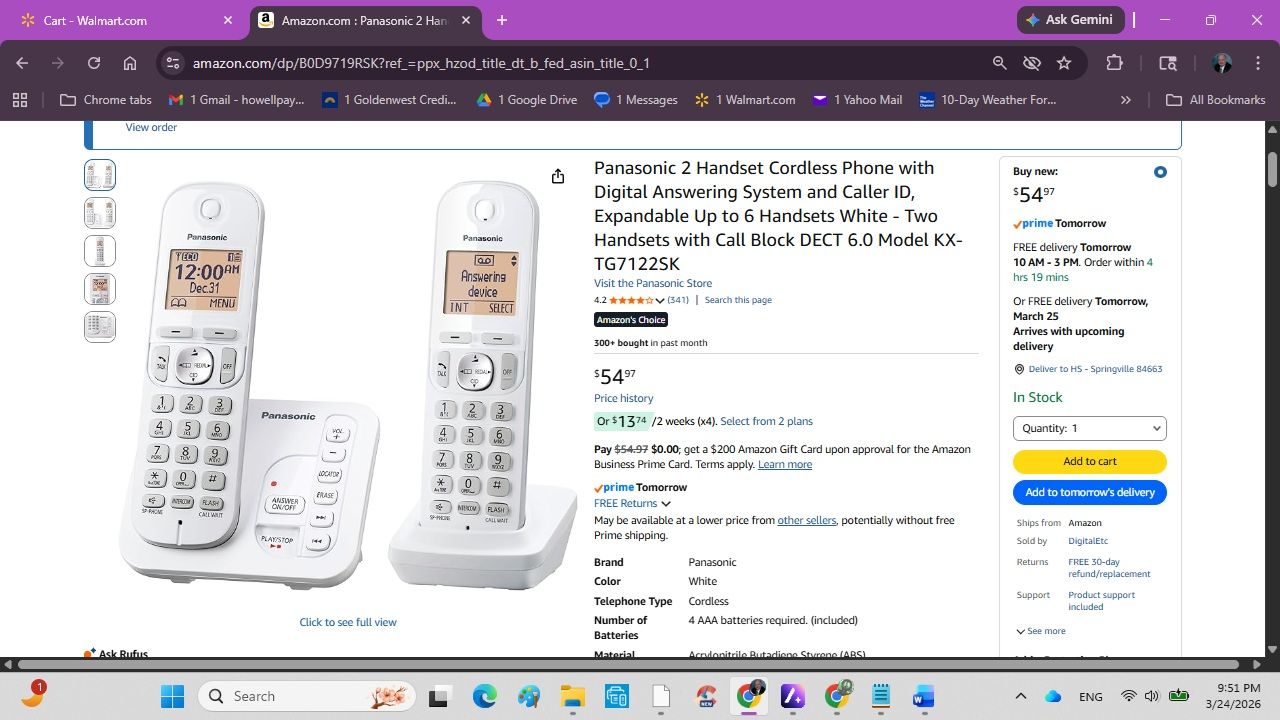 Cordless Landline Phones with Answering Machine