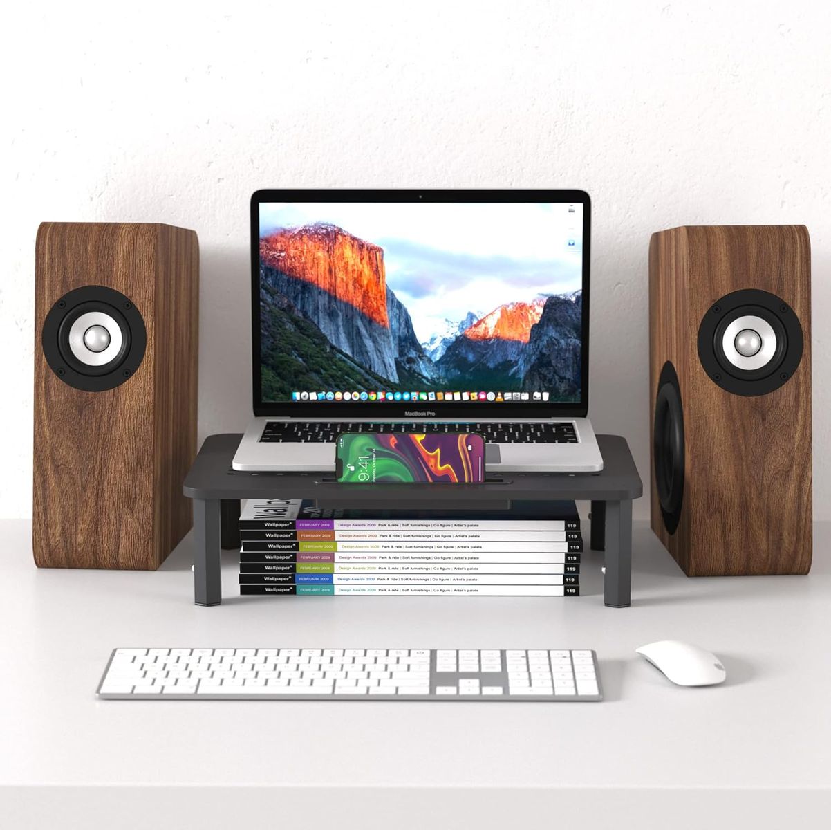 EVOOMI Back Saver Monitor Stand for Desk - 2 Pack Monitor Riser