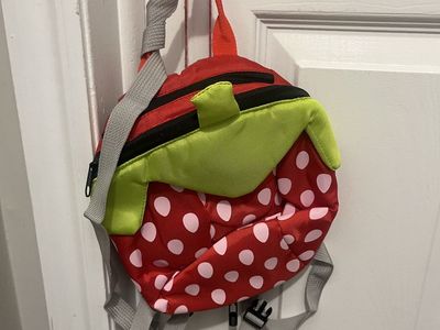 Red Polka Dot Ladybug Mini Backpack Child Toddler Small School Bag