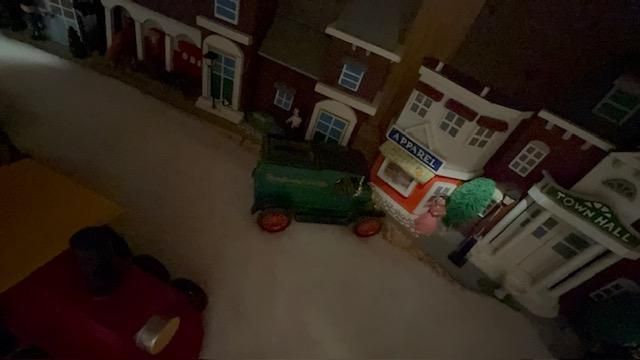 Complete miniature village set – bakery, town hall, fire dept, general store + figures