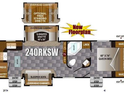 2013 Outdoors RV Wind River 240RKSW Travel Trailer Front Bedroom|Rear Kitchen|Two Entry/Exit Doors