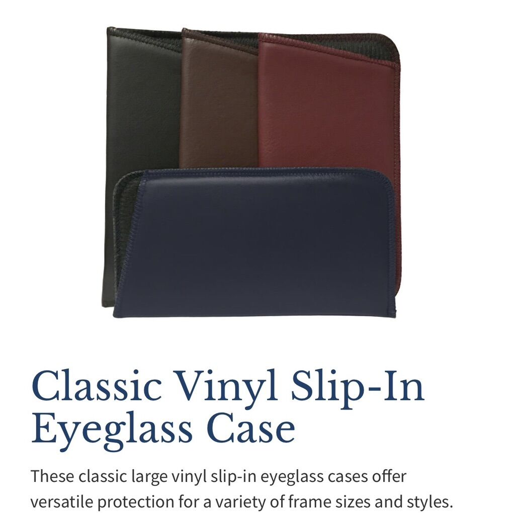 NEW!Classic Vinyl Slip-In Eyeglass Case 4pcs
