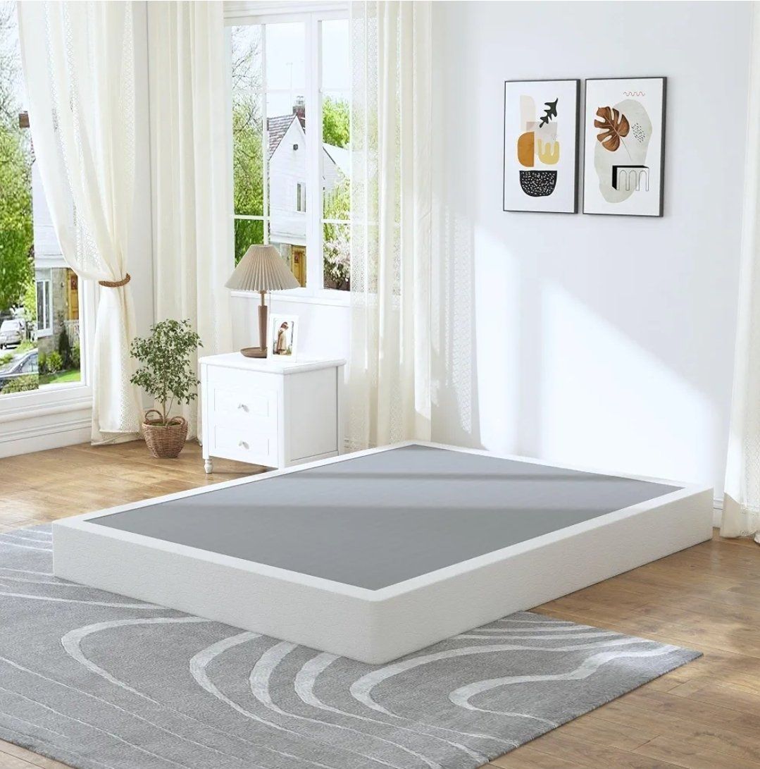 King Size Box Spring 80" x 76" x 7" – Foldable Steel Frame #525