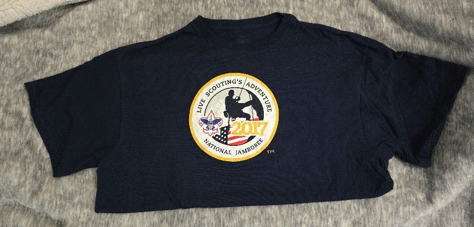 2017 National Jamboree, dark blue t-shirt, size Large.