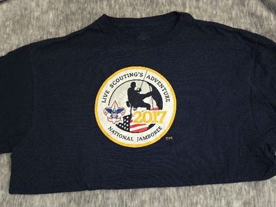 2017 National Jamboree, dark blue t-shirt, size Large.