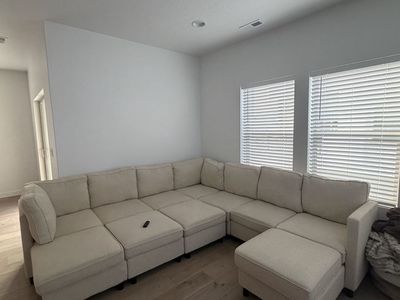 Modular Sectional Sofa/couch with Storage Ottoman - Cream/Off-White Fabric
