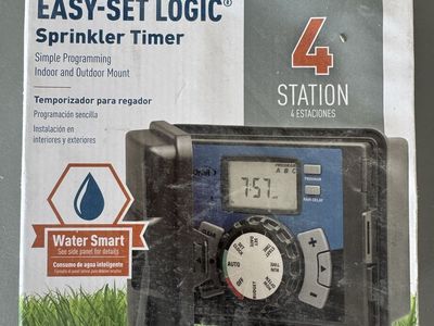 Orbit Easy-Set Logic Sprinkler Timer - 4 Station, Indoor/Outdoor Mount, Water Smart (Model 27894)