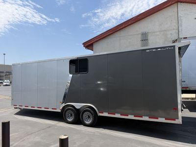 26 X 8 Aluminum Alcom Stealth Enclosed V Nose Trailer 9990 GVRW