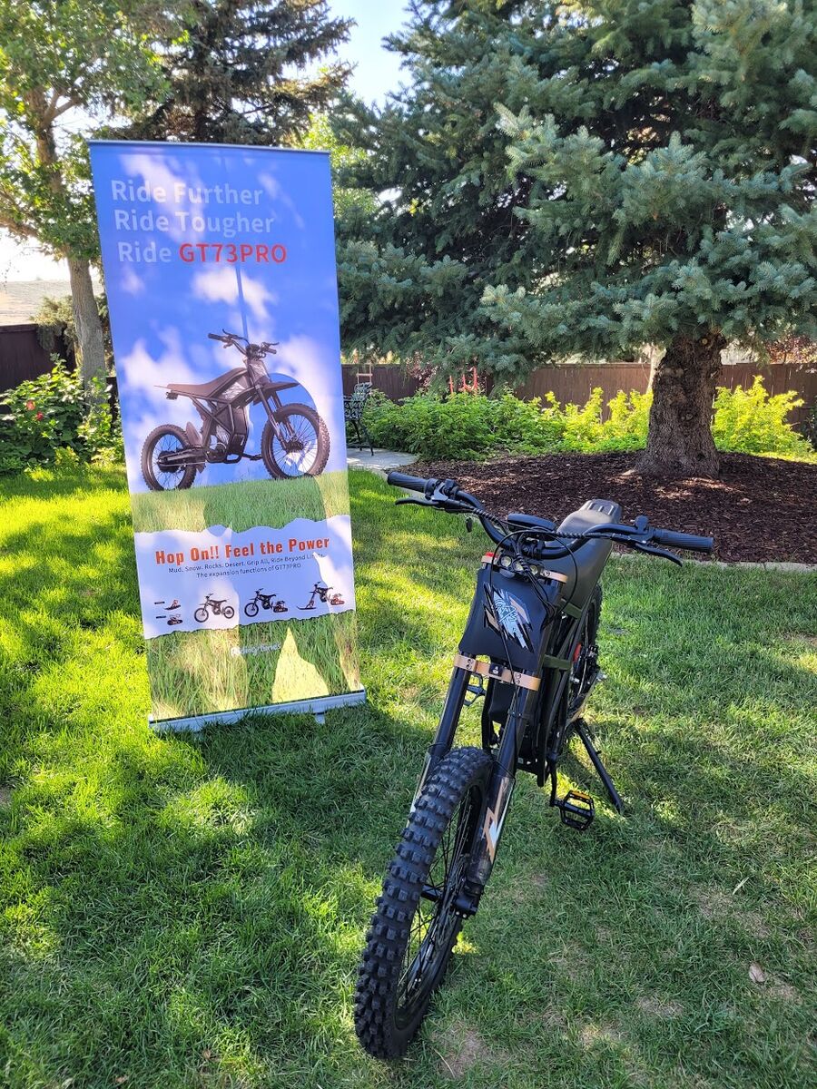 JANUARY SPECIAL | 2025 GT73 PRO Electric Dirt Bike – 45+ MPH – Dual Battery – Street Legal Option