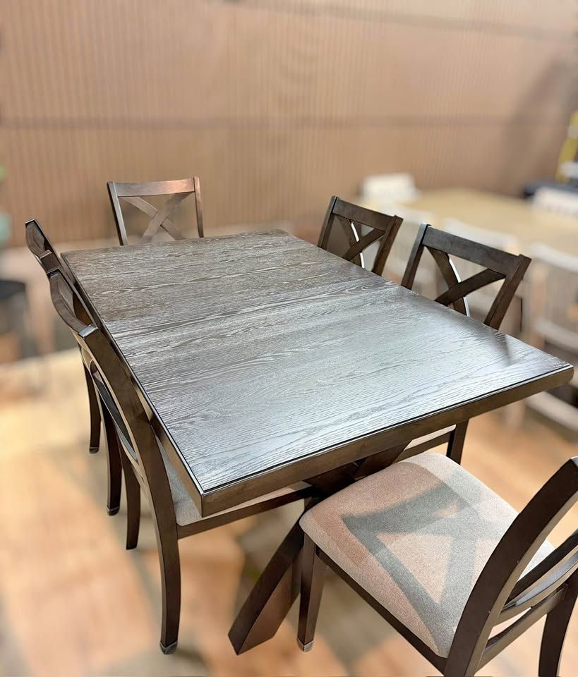 FAMILY DINING SET – SEATS 6 – WESTEN TABLE + 6 CHAIRS