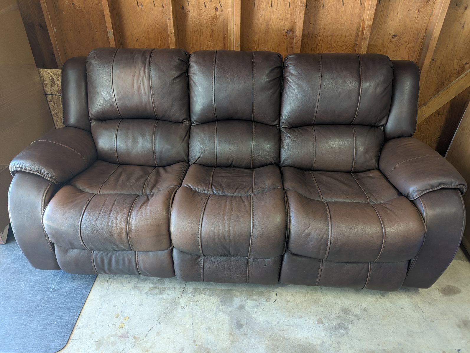 Powered Leather Sofa Recliner