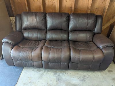 Powered Leather Sofa Recliner