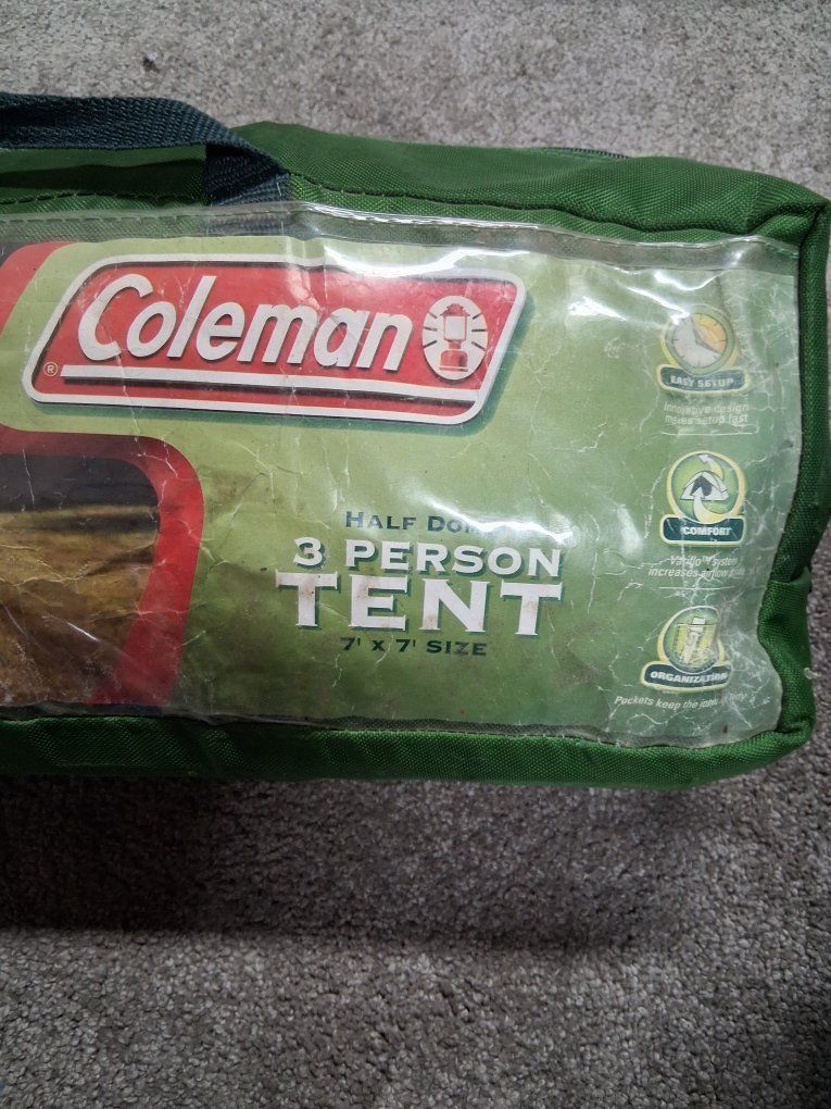 Colman 3 Person Dome Camping Tent.