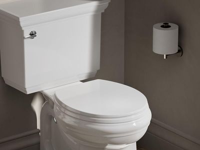 Round-Front Toilet Seat, White, 16 5/8" Length, 14 3/16" Width