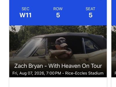 Zach Bryan, 5th Row, August 7th