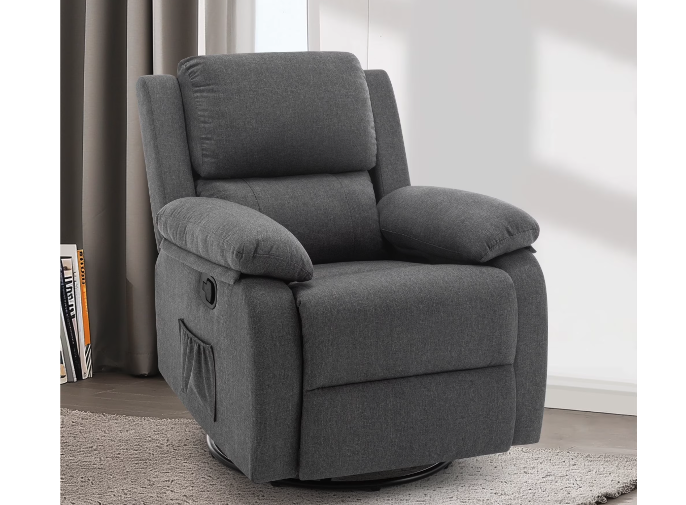 New in box Swivel Rocker Small Recliner Chair for Small Spaces for Living Room,Nursery,