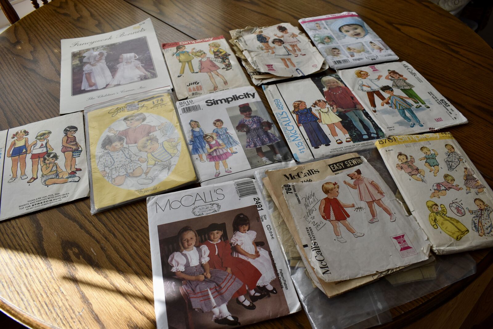 Several Assorted Vintage Baby / Toddler Sewing Patterns From 6 Months To Toddler Size 4