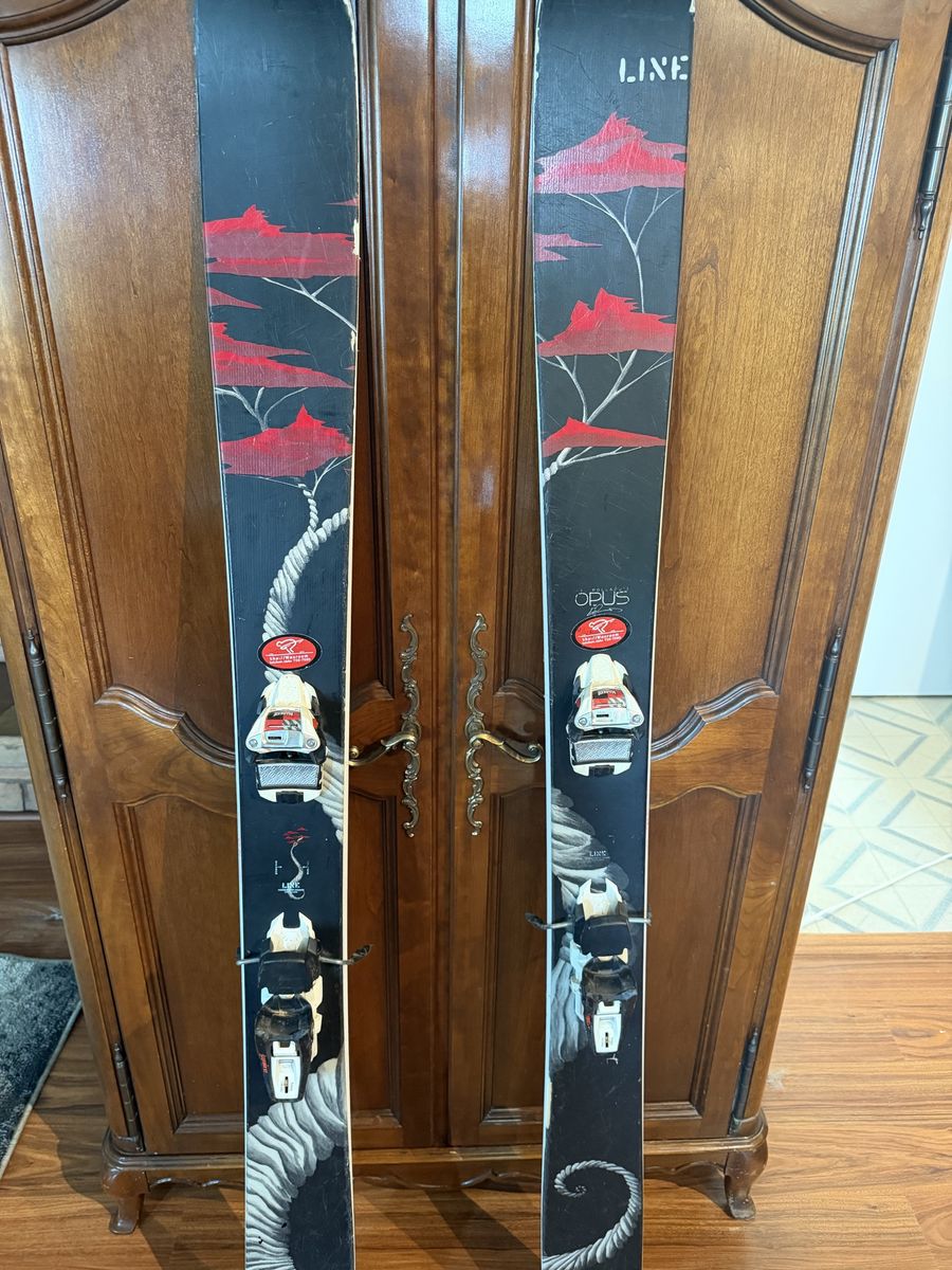 Line Opus 178cm Powder Skis w/ Marker Squire Bindings, 114mm Waist
