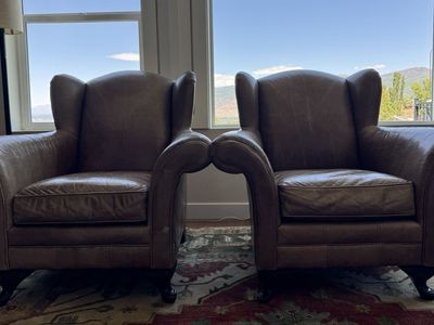 2 Vintage Leather Chairs