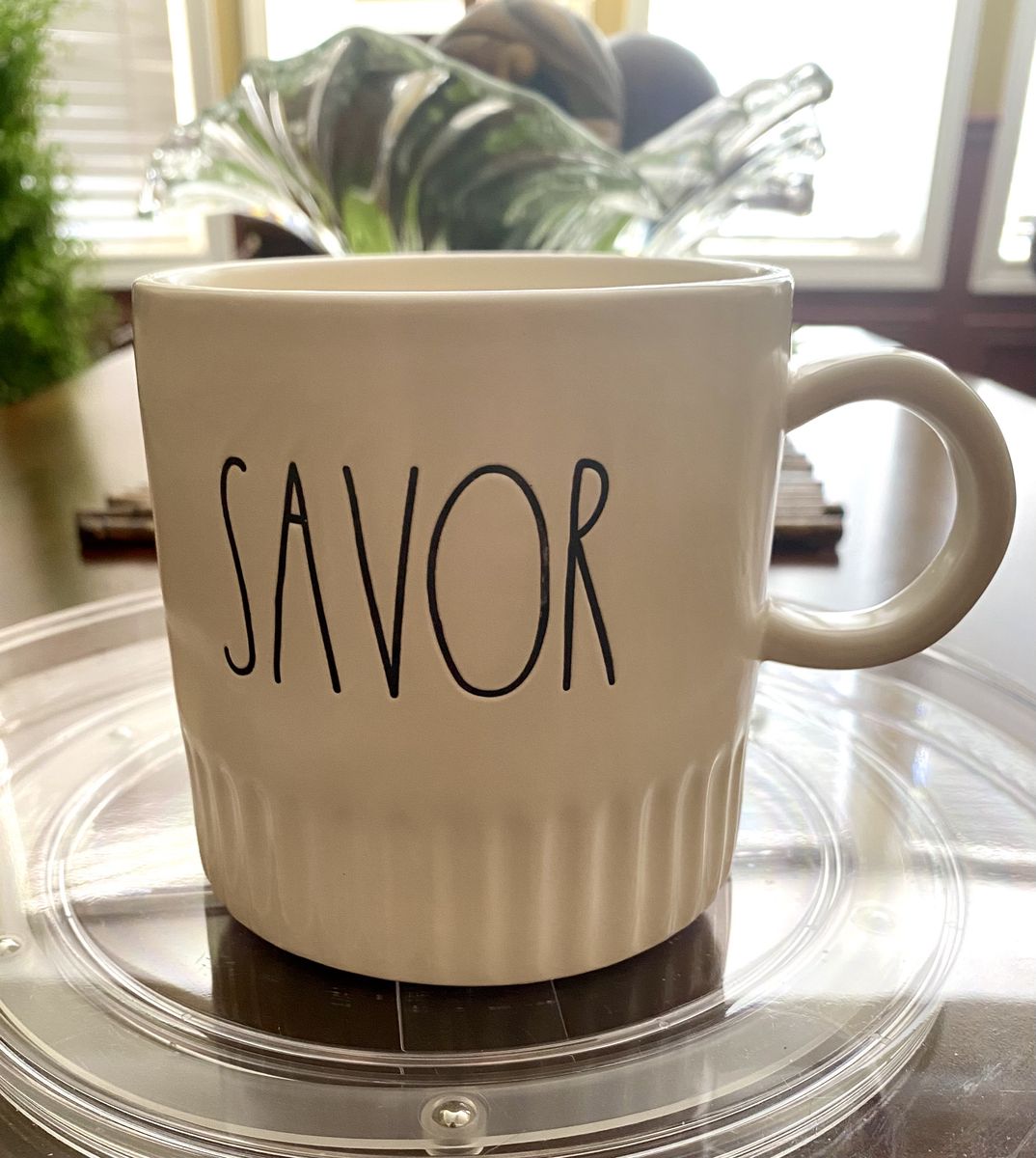 Rae Dunn Artisan Collection "SAVOR" Mug by Magenta - Dishwasher Safe