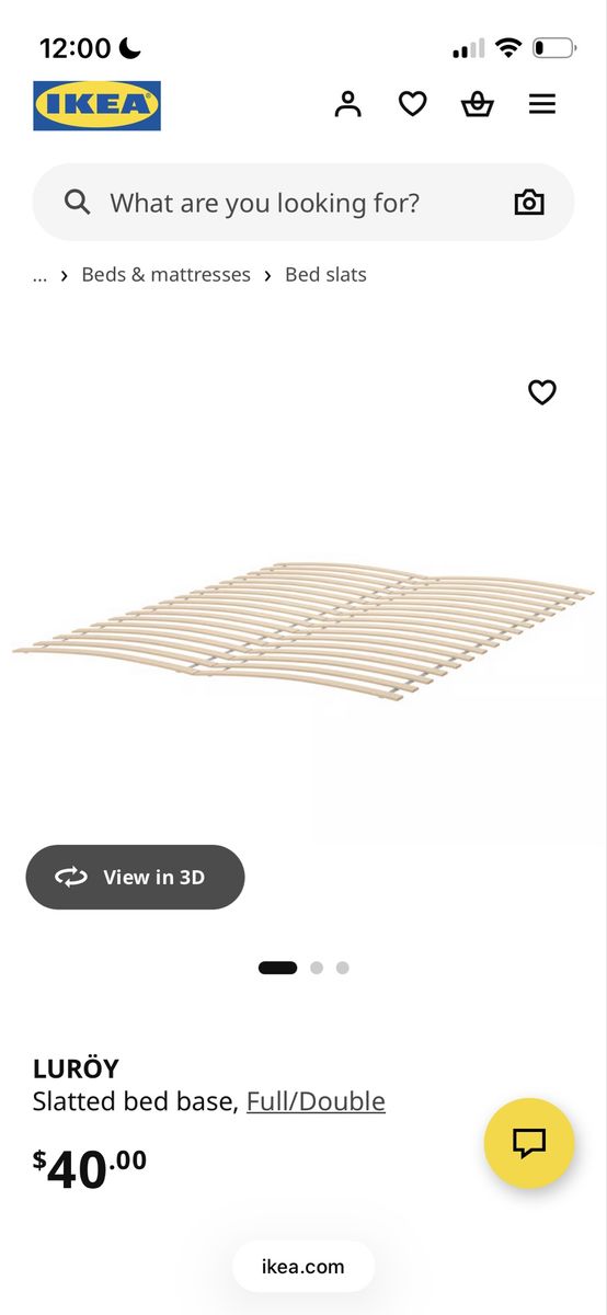 IKEA LURÖY Full/Double Slatted Bed Base - 74 3/4" L x 52 3/4" W