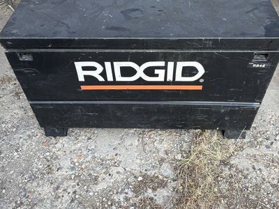 RIDGID RB48 Pro Tool Storage Box, Heavy-Duty Job Site Box, Black, 48-inch