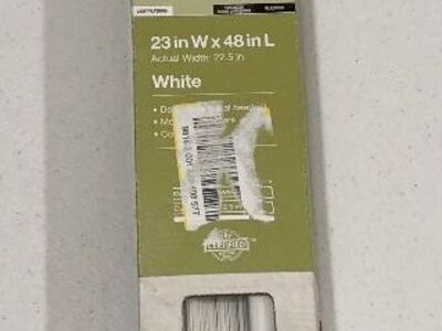 White Cordless Room Darkening Vinyl Mini Blinds with 1 in. Slats-23 in. W x 48 in. L