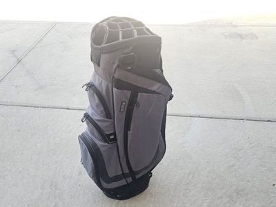 OGIO WOODE 8 Hybrid Golf Cart Bag - Gray/Black, 14-Way Top, 8 Dividers