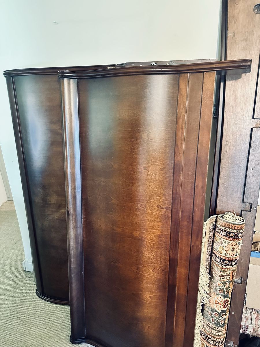 Solid wood queen bed frame