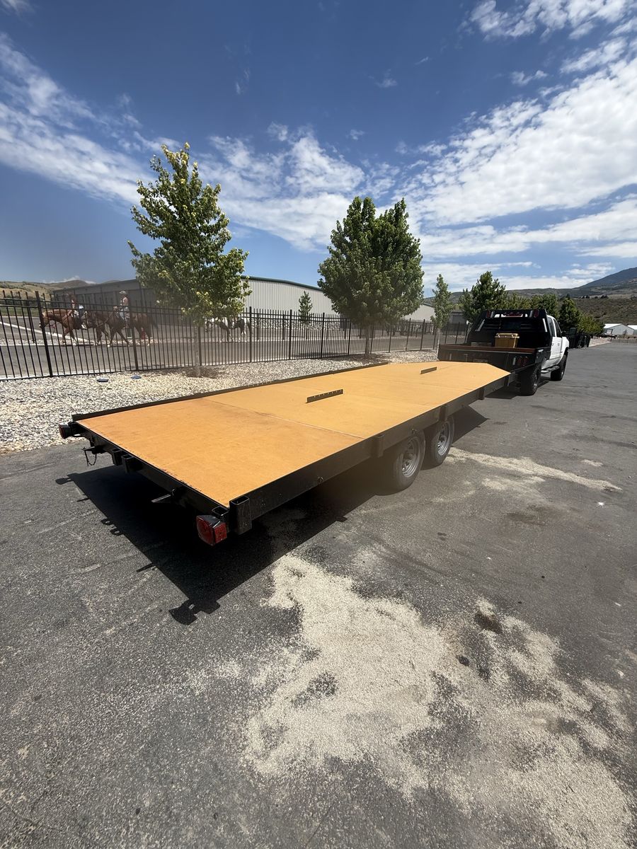 Flatbed Trailer for Snowmobiles as well as hauling