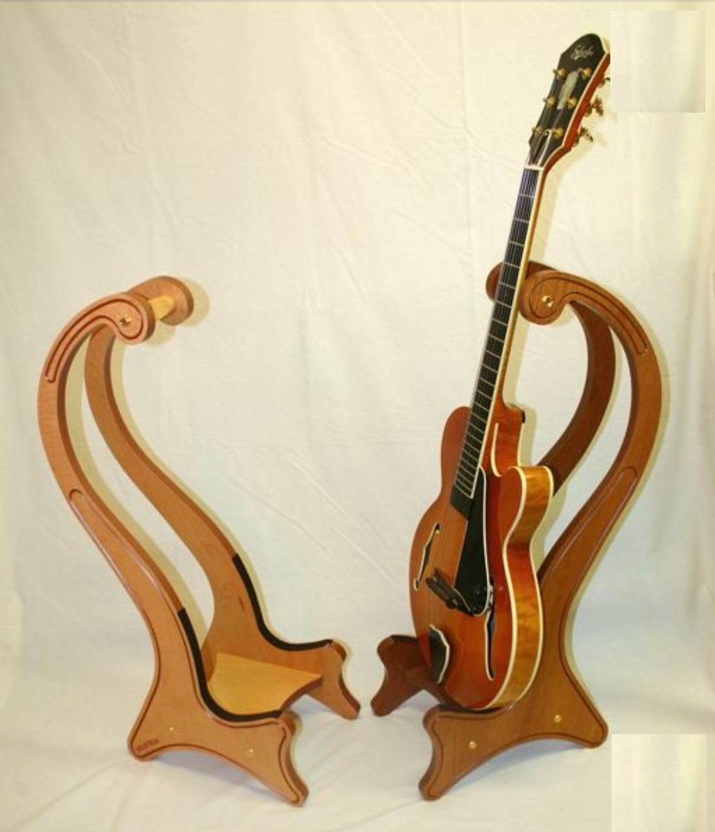 Guitar Stand Fancy Wood by Helstrom - Like New!!!