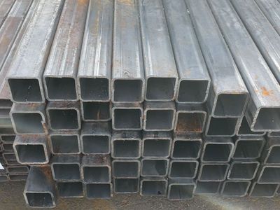 SPECIAL OFFER! Surplus Steel Square Tubing 2-1/2 x 2-1/2 x .188 x 24' - $4.09 FT.