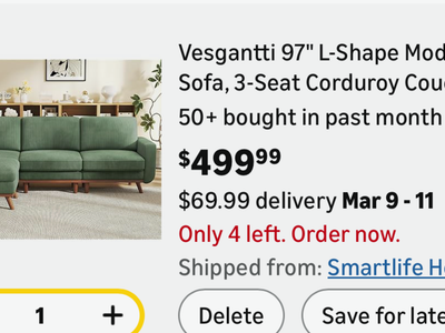 Couch: Vesgantti 97”