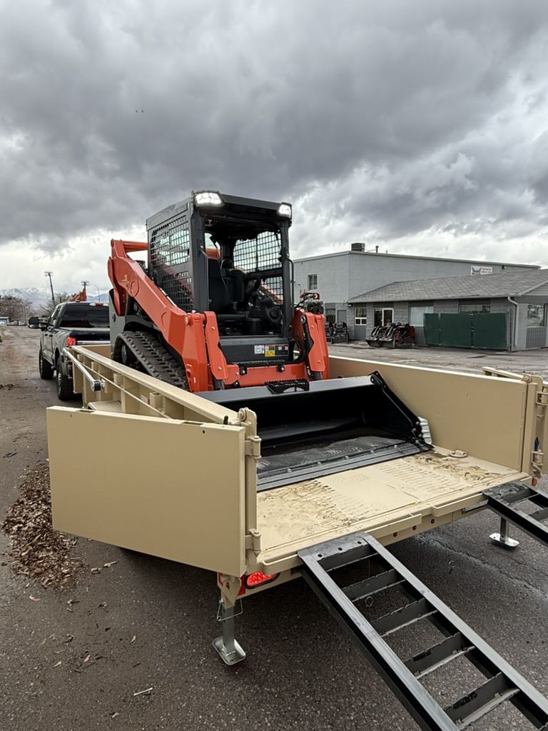 Kubota SVL75-3 Dump Trailer Combo for Rent - Large Track Skid Steer Combo