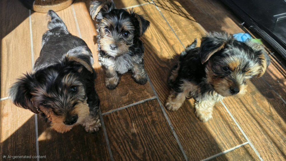 3 Adorable Yorkie Puppies 1 Male- 2 Female Ready to Go and Looking for Their Forever Homes! Please read all description!