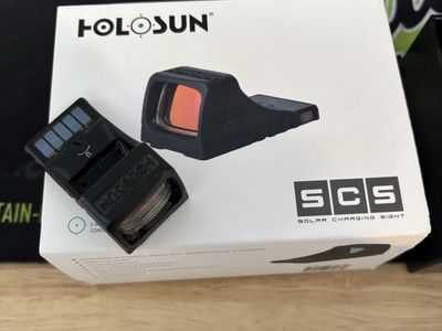 HOLOSUN SCS-MOS-GR Solar Charging Sight for Glock MOS Titanium Housing Green Dot